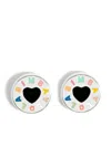 Bimba Y Lola Enamel-logo Earrings In 银色