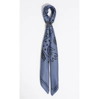 Bimba Y Lola Esoteric Scarf Bag Charm In Blue