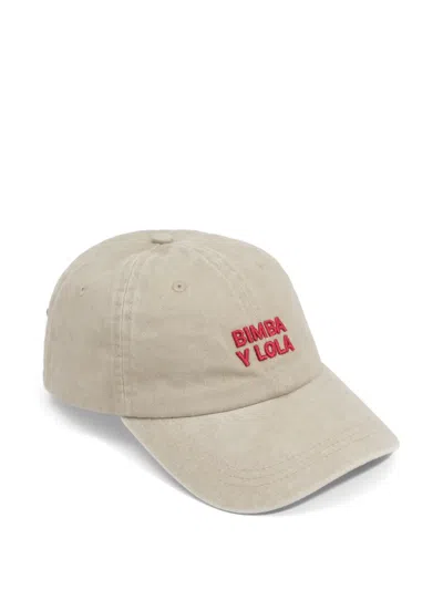 Bimba Y Lola Faded Taupe Cotton Cap In Neutral