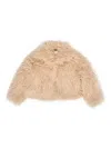 Bimba Y Lola Faux-fur Coat In Neutral