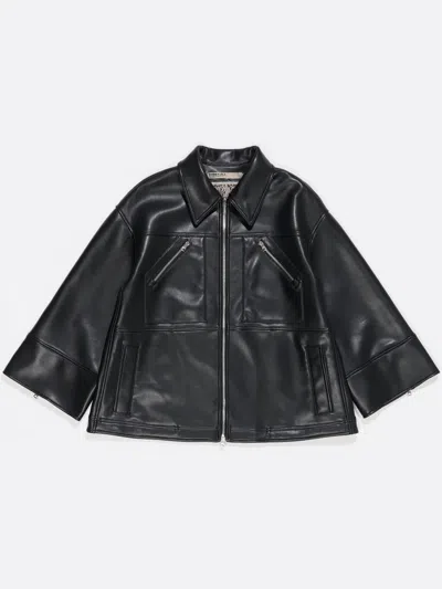 Bimba Y Lola Faux-leather Jacket In Black