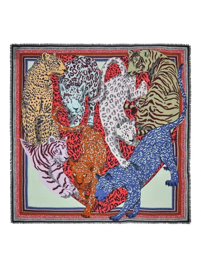 Bimba Y Lola Feline-heart Scarf In Multi