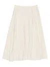 Bimba Y Lola Flared A-line Midi Skirt In Neutral