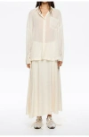Bimba Y Lola Flared A-line Midi Skirt In Neutral