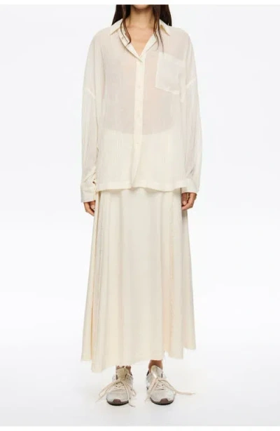 Bimba Y Lola Flared A-line Midi Skirt In Neutral