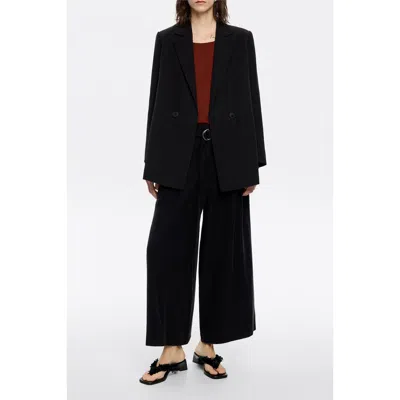 Bimba Y Lola Flared Ankle-length Trousers In Black