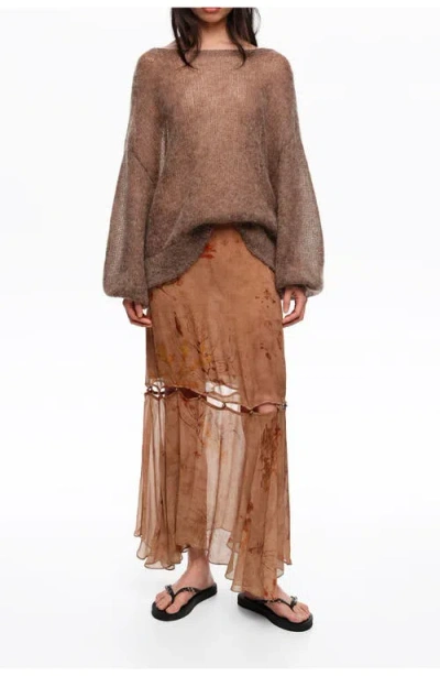 Bimba Y Lola Flared Buttoned Skirt In Multi