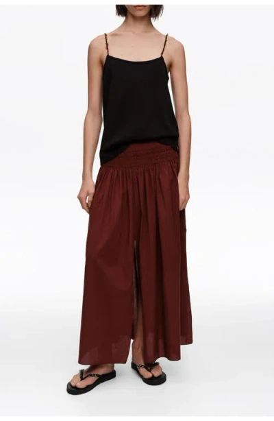 Bimba Y Lola Flared Cotton Midi Skirt In Black