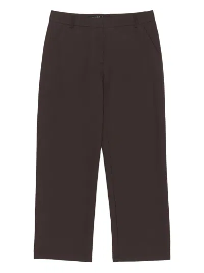 Bimba Y Lola Flat-front Trousers In Brown
