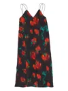 Bimba Y Lola Floral Button-up Maxi Dress In Black
