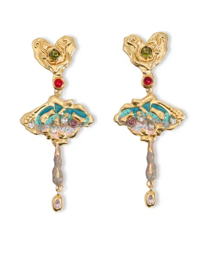 Bimba Y Lola Floral Drop Earrings