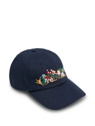 Bimba Y Lola Floral-embroidered Cap