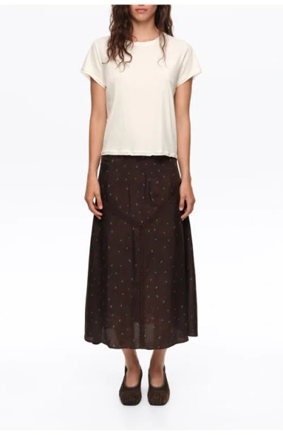 Bimba Y Lola Floral Lace A-line Midi Skirt In  Flowers