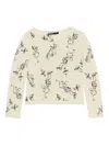 Bimba Y Lola Floral Notebook Sweater In Neutral
