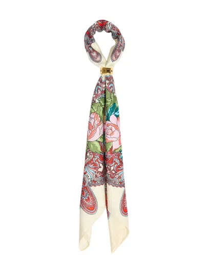 Bimba Y Lola Floral Paisley Charm And Scarf In Multi