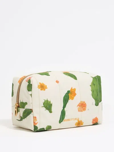 Bimba Y Lola Floral-patterned Cosmetic Pouch In White