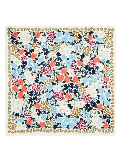 Bimba Y Lola Floral-print Border Shawl Scarf In Multi