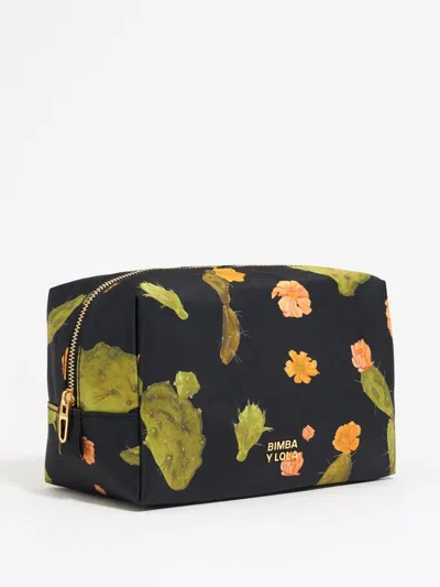 Bimba Y Lola Floral-print Cosmetic Case In Green