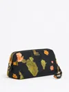 Bimba Y Lola Floral-print Cosmetic Pouch In Black