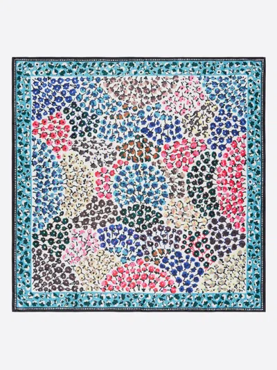 Bimba Y Lola Floral-print Scarf In Blue