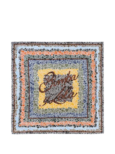 Bimba Y Lola Floral-print Scarf In Blue