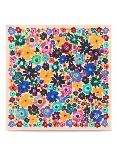 Bimba Y Lola Floral-print Scarf In Neutrals
