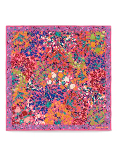 Bimba Y Lola Floral-print Scarf In Pink