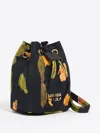 Bimba Y Lola Cactus-print Make Up Bag In Black