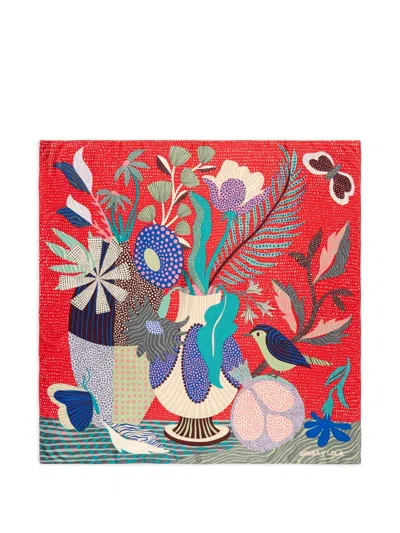 Bimba Y Lola Floral-printed Scarf In Multi
