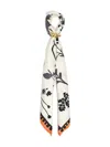 Bimba Y Lola Floral Scarf In White