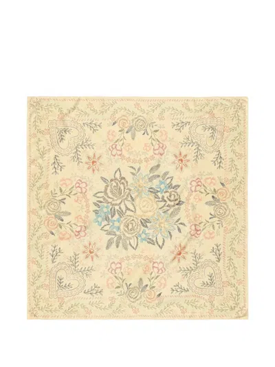 Bimba Y Lola Floral Square Scarf In Neutral