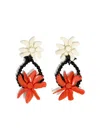 Bimba Y Lola Flower-beaded Earrings In Red