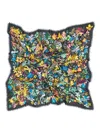 Bimba Y Lola Flower-print Fringed Scarf In Multi