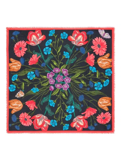 Bimba Y Lola Flower-print Scarf In Multi