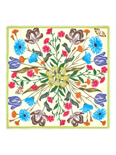 Bimba Y Lola Flower-print Scarf In Multi