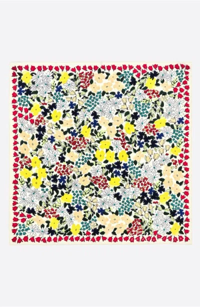 Bimba Y Lola Floral-print Square Scarf In Multi