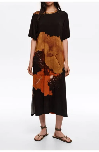 Bimba Y Lola Flowing Midi T-shirt Dress In Multi