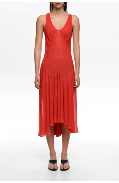 Bimba Y Lola Fluid Cross-back Dress In Red