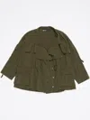 Bimba Y Lola Fluid Double-breasted Jacket In Green