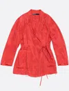 Bimba Y Lola Fluid Double-breasted Jacket In Red
