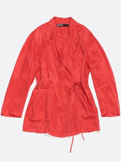 Bimba Y Lola Fluid Double-breasted Jacket In Red