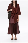 Bimba Y Lola Fluid Patchwork Midi Skirt In Multi