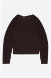 Bimba Y Lola Fluid Raglan Sleeve T-shirt In Brown