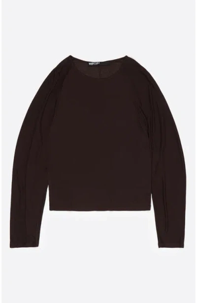 Bimba Y Lola Fluid Raglan Sleeve T-shirt In Brown