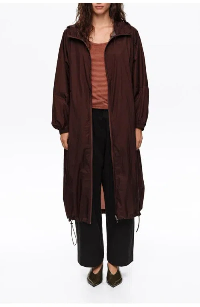 Bimba Y Lola Fluid Trench Coat In Chocolate