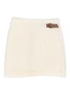 Bimba Y Lola Frayed-edge Mini Skirt In White