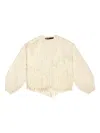 Bimba Y Lola Fringe-detail Knitted Cardigan In Neutral