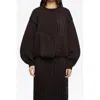 Bimba Y Lola Fringed Balloon Sweater In Brown