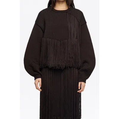 BIMBA Y LOLA BIMBA Y LOLA FRINGED BALLOON SWEATER