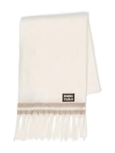 Bimba Y Lola Fringed Scarf In White